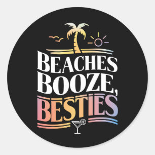 Pegatina Redonda Booze & Bestis Coconut Summer