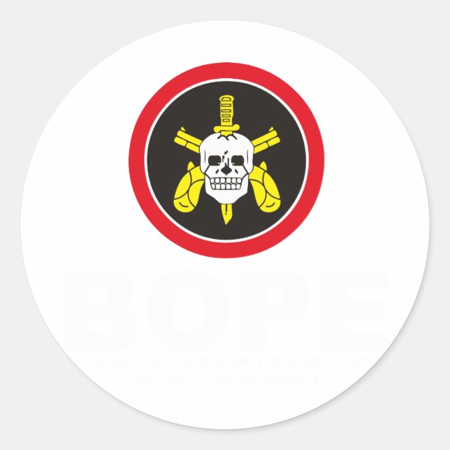 PEGATINA REDONDA BOPE (Anverso)