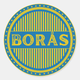 Pegatina Redonda Borås City Pride Emblem – Swedish Identity