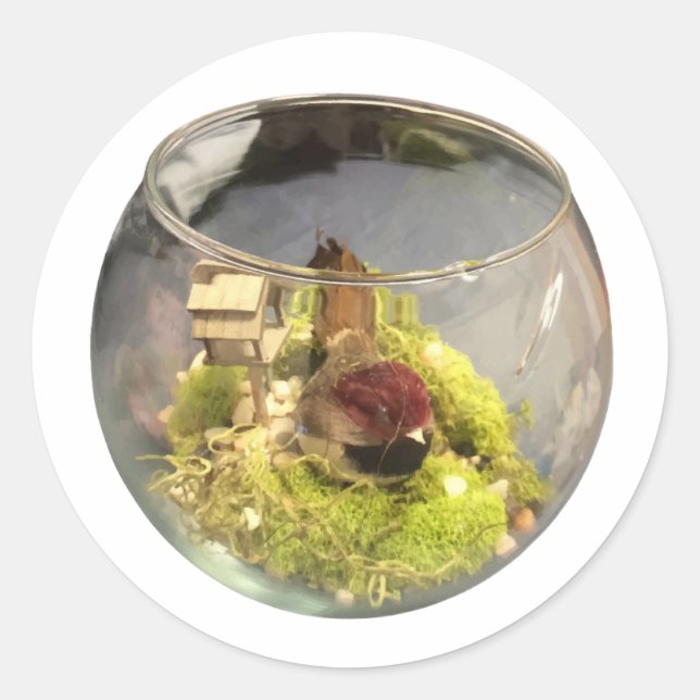 Pegatina Redonda borb planetarium (Anverso)