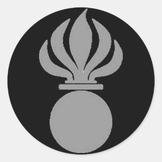 Pegatina Redonda Bordador Panzergrenadier bomba (horrorizas)