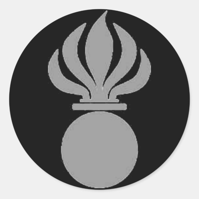 Pegatina Redonda Bordador Panzergrenadier bomba (horrorizas) (Anverso)