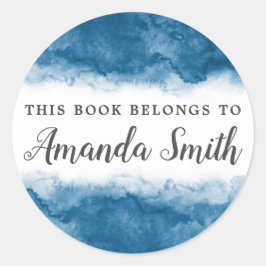 Pegatina Redonda Borde de color azul a la que pertenece este libro