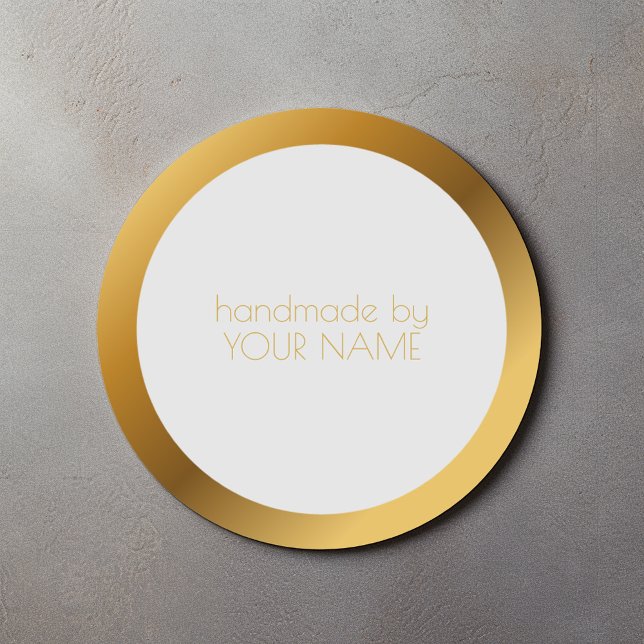 Pegatina Redonda Borde dorado (Subido por el creador)