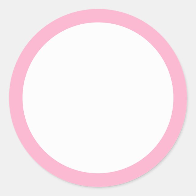 Pegatina Redonda Borde rosa claro (Anverso)