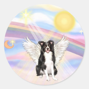 Pegatina Redonda Border Collie