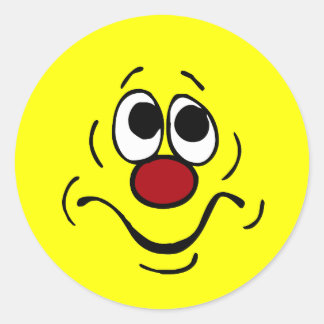 Pegatina Redonda Bored Face Grumpey