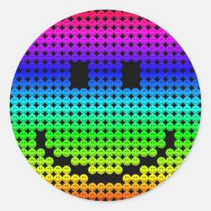 Pegatina Redonda Borg Rainbow