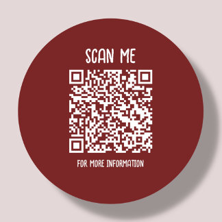 Pegatina Redonda Borgoña | Análisis de código QR de negocio