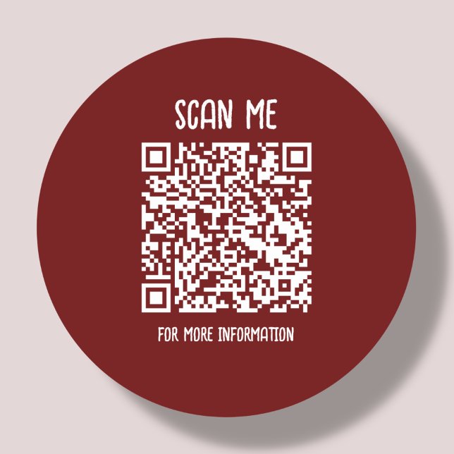 Pegatina Redonda Borgoña | Análisis de código QR de negocio (Subido por el creador)