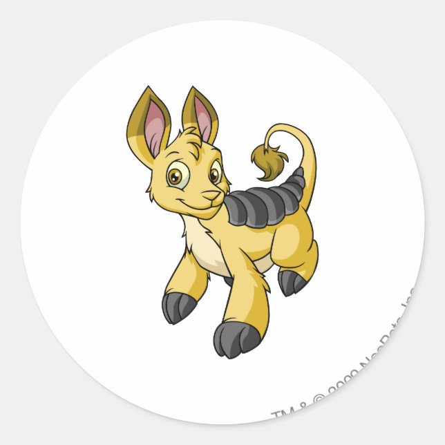 Pegatina Redonda Bori Yellow (Anverso)