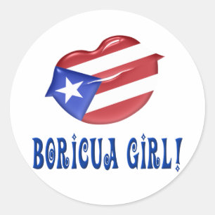 Pegatina Redonda Boricua Chica