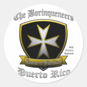 Pegatina Redonda Borinqueneers