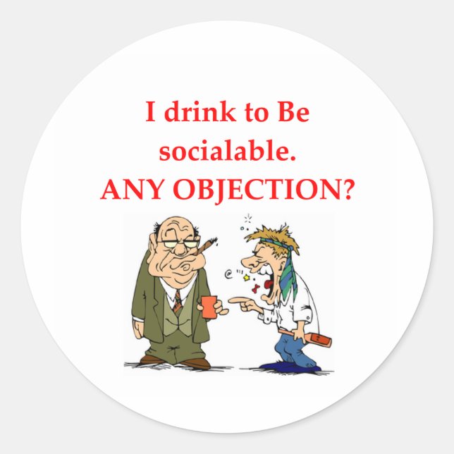 Pegatina Redonda borracho (Anverso)
