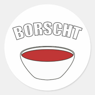 Pegatina Redonda Borscht