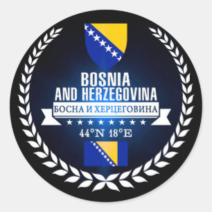 Pegatina Redonda Bosnia y Herzegovina