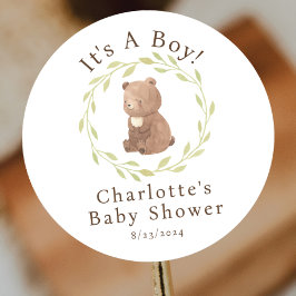 Pegatina Redonda Bosque encantado es un niño