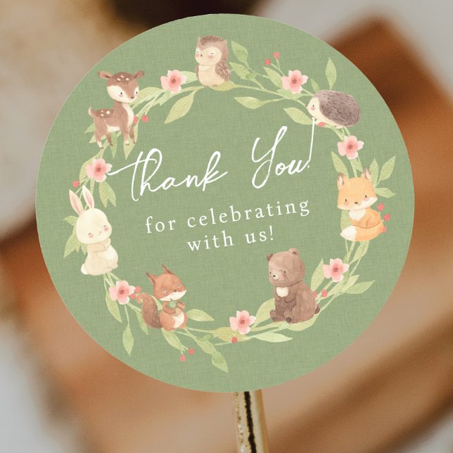 Pegatina Redonda Bosque encantado Gracias (Subido por el creador)