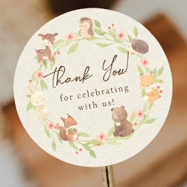 Pegatina Redonda Bosque encantado Gracias