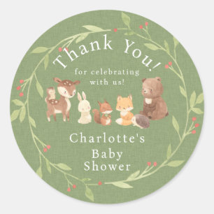 Pegatina Redonda Bosque encantado Gracias