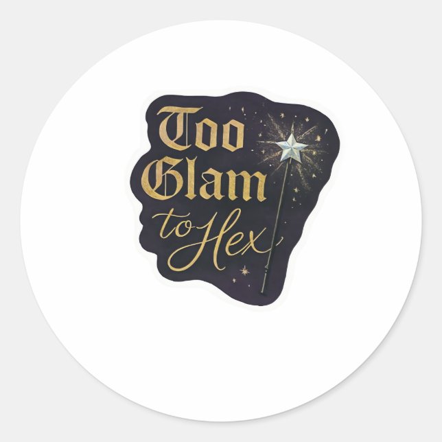 Pegatina Redonda Bosques místicos de fantasía Whimsigoth, lunas y m (Anverso)