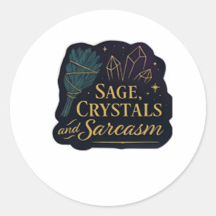 Pegatina Redonda Bosques místicos de fantasía Whimsigoth, lunas y m