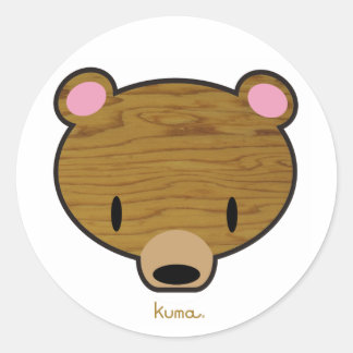Pegatina Redonda Bosques profundos Kuma