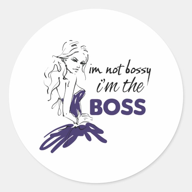 Pegatina Redonda Bossy (Anverso)
