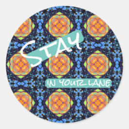 Pegatina Redonda bossy chica