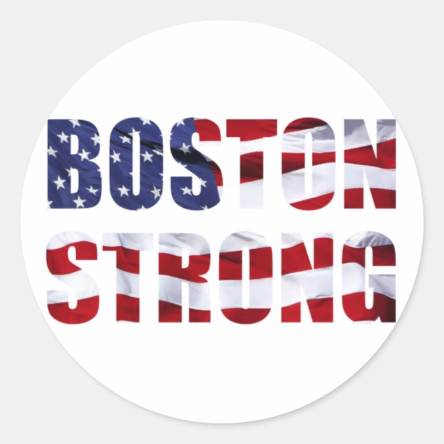 PEGATINA REDONDA BOSTON STRONG (Anverso)