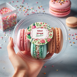 Pegatina Redonda Botanical Pink Stylist Beauty Business