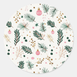Pegatina Redonda Botánico caprichoso