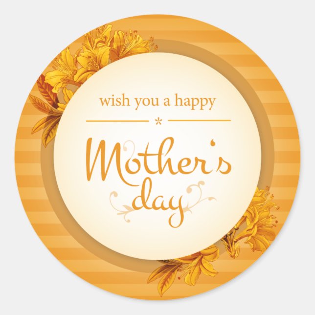 Pegatina Redonda Botánico de madera (Anverso)