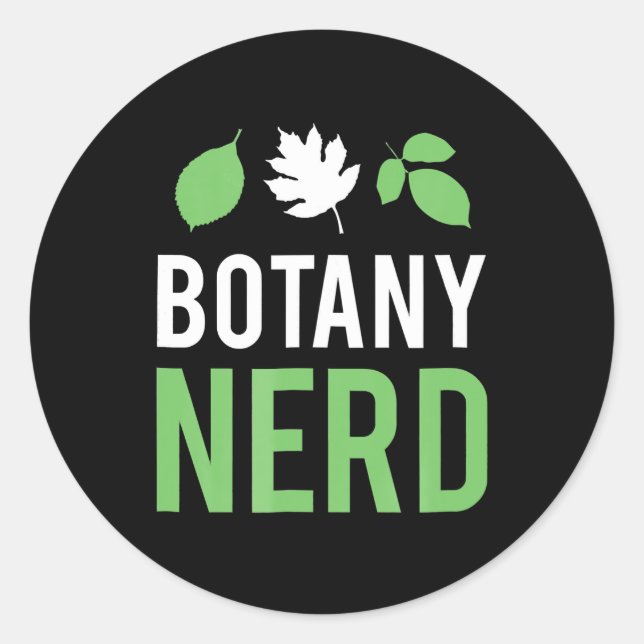 Pegatina Redonda botany nerd - botánicos de ciencia divertidos (Anverso)