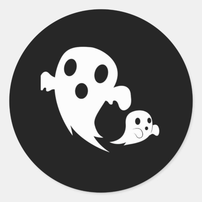 Pegatina Redonda Bote blanco (Anverso)