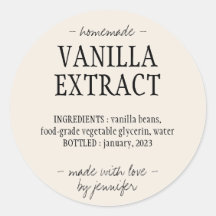 Botella de extracto de vainilla Bebida casera Crem