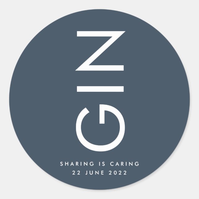 Pegatina Redonda Botella ultraconservadora audaz de la Marina Azul  (Anverso)