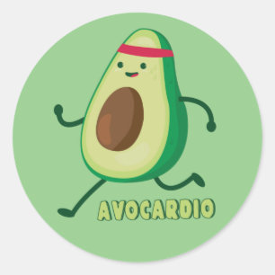 Pegatina Redonda Botón Avocardio Motivacional Gracioso