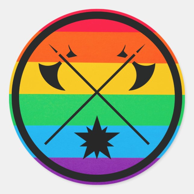 Pegatina Redonda botón de orgullo de bryn gwlad (Anverso)