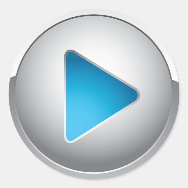 PEGATINA REDONDA BOTÓN DE REPRODUCCIÓN (Anverso)