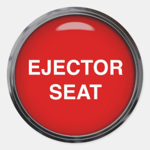 Pegatina Redonda botón Ejector de asiento