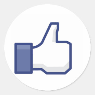 Pegatina Redonda botón Me gusta Facebook