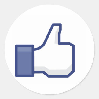 Pegatina Redonda botón Me gusta Facebook