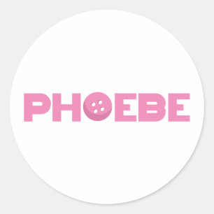 Pegatina Redonda botón Phoebe