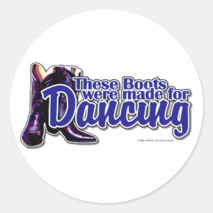 Pegatina Redonda Bots bailarines
