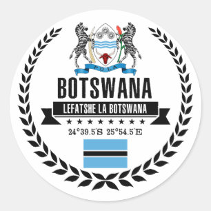Pegatina Redonda Botsuana