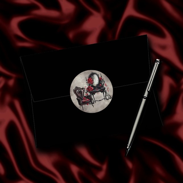 Pegatina Redonda Boudoir | Vanity Mirror y el presidente victoriano (Subido por el creador)