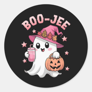 Pegatina Redonda Boujee Boo Jee Spooky Ghost Halloween