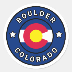 Pegatina Redonda Boulder Colorado
