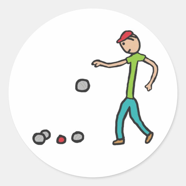 Pegatina Redonda Boules (Anverso)